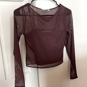 Abercrombie mesh long sleeve top